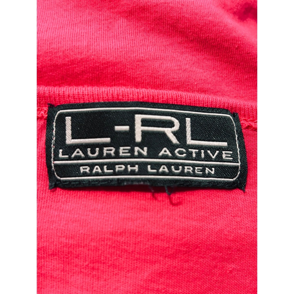 Lauren Active Ralph Lauren Pink Long Sleeve Textured Panel‎ Top Womens L-RL L - Picture 8 of 8